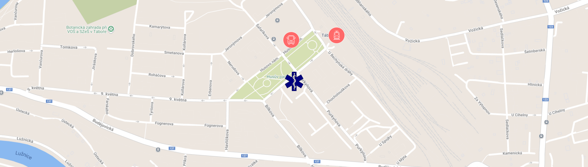 Tabačka Tábor na mapě